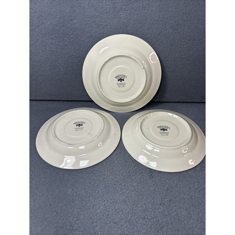Aunt Rhody Goose Saucers Set of 3 Blue Bow Farmhouse Stoneware - Picture 5 of 10